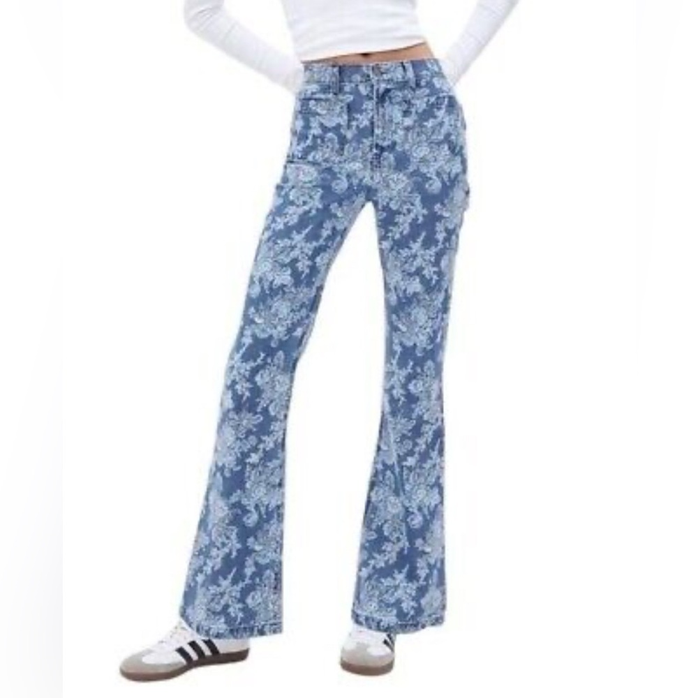 Gap × LoveShackFancy High Rise Floral ‘70s Flare Jeans